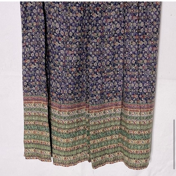 Vintage Handmade Ditsy Floral Midi Prairie Skirt M - Picture 10 of 12